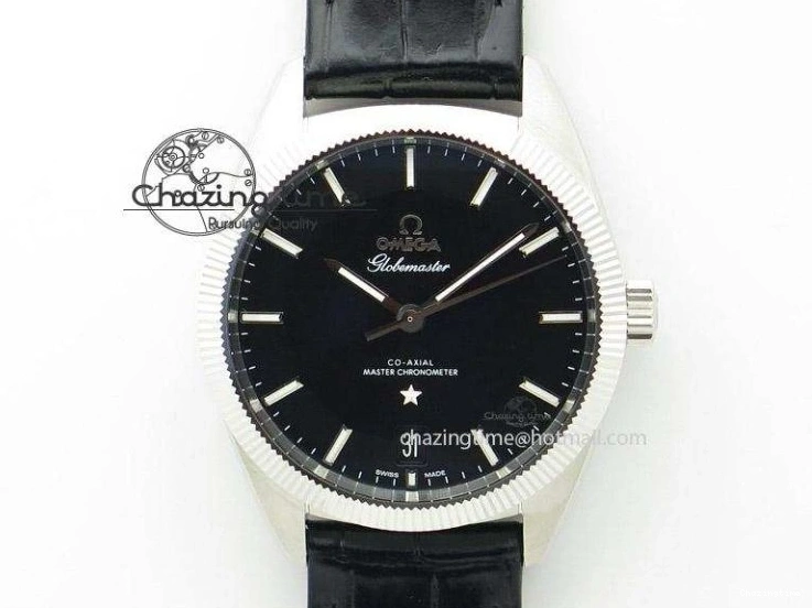 0422 TimelessDesign De Ville MK 1:1 Best Edition RG Black Dial On Black Leather Asian Seagull T1701 (Sec@6) 8236